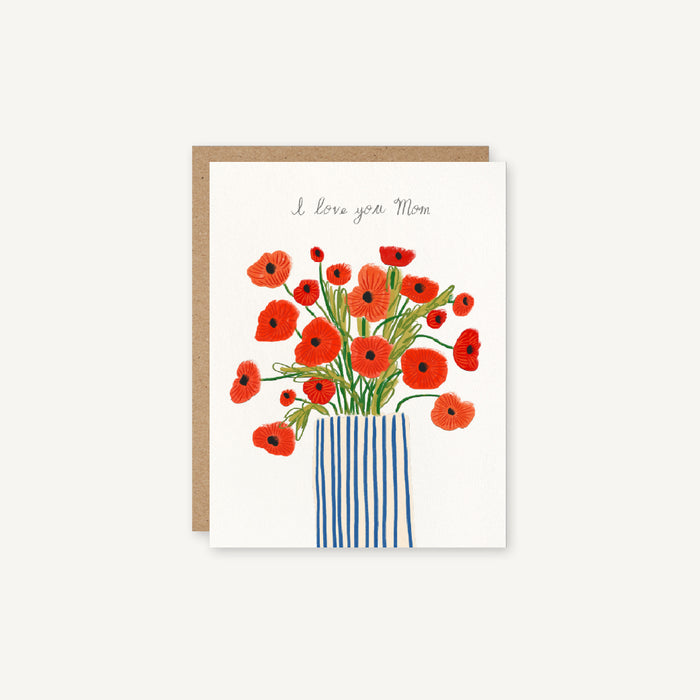 Love You Mom - Card for Mom, Mother Figures, Birthdays & Mother's Day