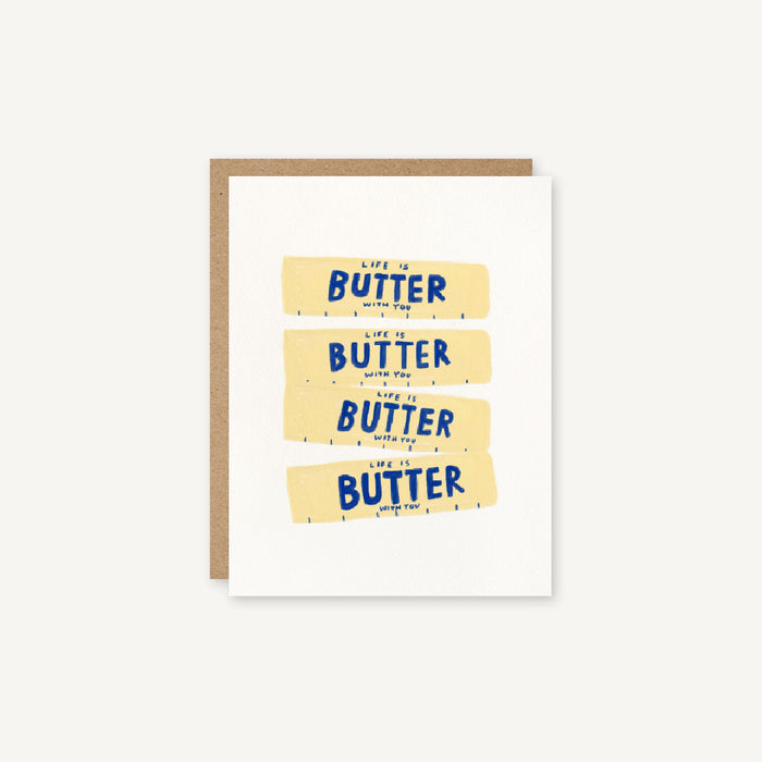 Life is Butter With You - Cream & Dairy Love & Friendship Card