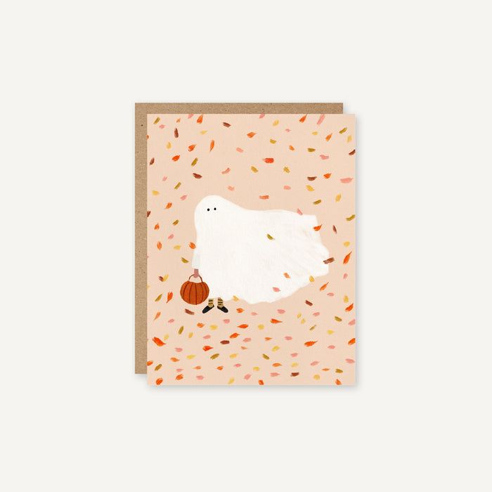Windy Ghost - Seasonal Fall Autumn Halloween & Birthday Card