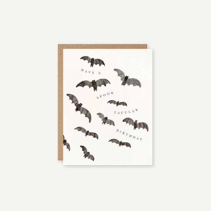 Spooktacular Birthday - Seasonal Bats, Spooky, Halloween Card