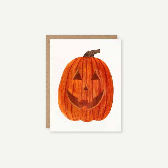 Jack O Lantern - Seasonal Fall & Autumn Pumpkin Halloween Card
