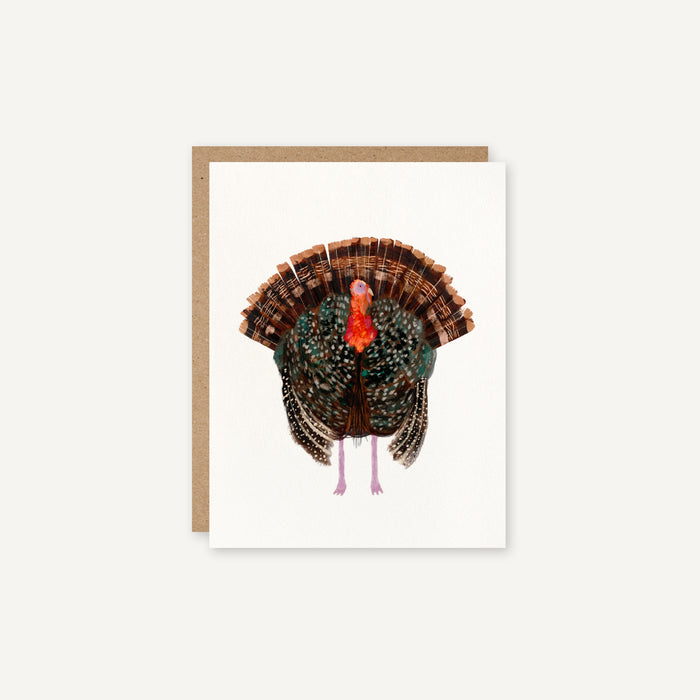 Turkey - Happy Thanksgiving Card, Seasonal Autumn & Fall Card