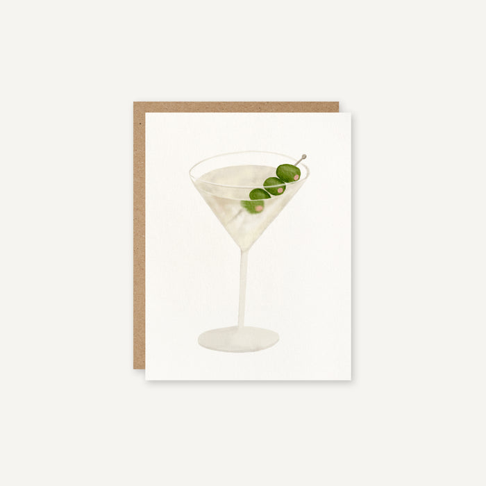 Martini - Birthday or Celebration Card, Dirty Martini with Olives for All Occasions