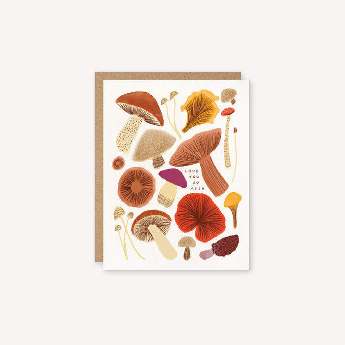 Love You So Mush - Mushroom Love & Friendship Card