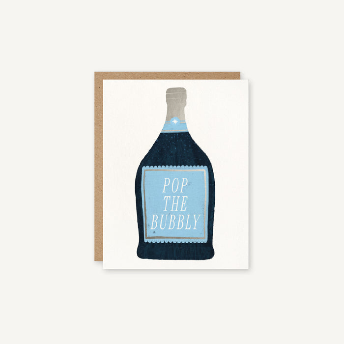 Prosecco - Pop the Bubbly, Congratulations, Engagement, Wedding & Retirement Card