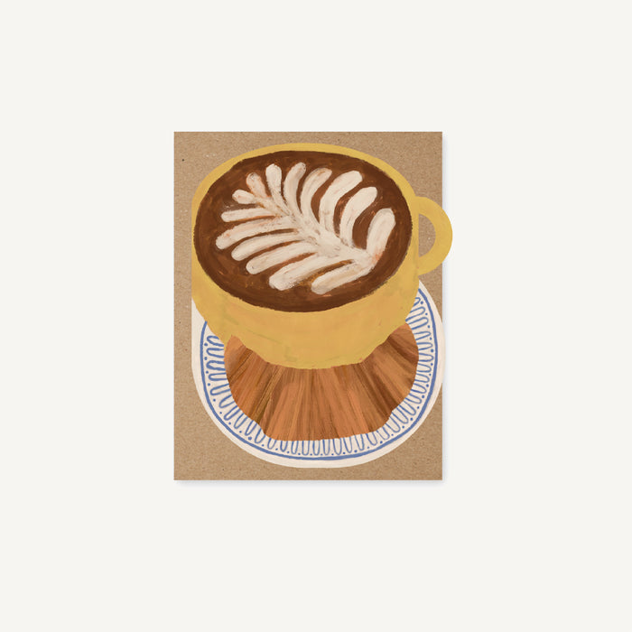 Thanks a Latte - Coffee & Croissant Thank You Gratitude Card