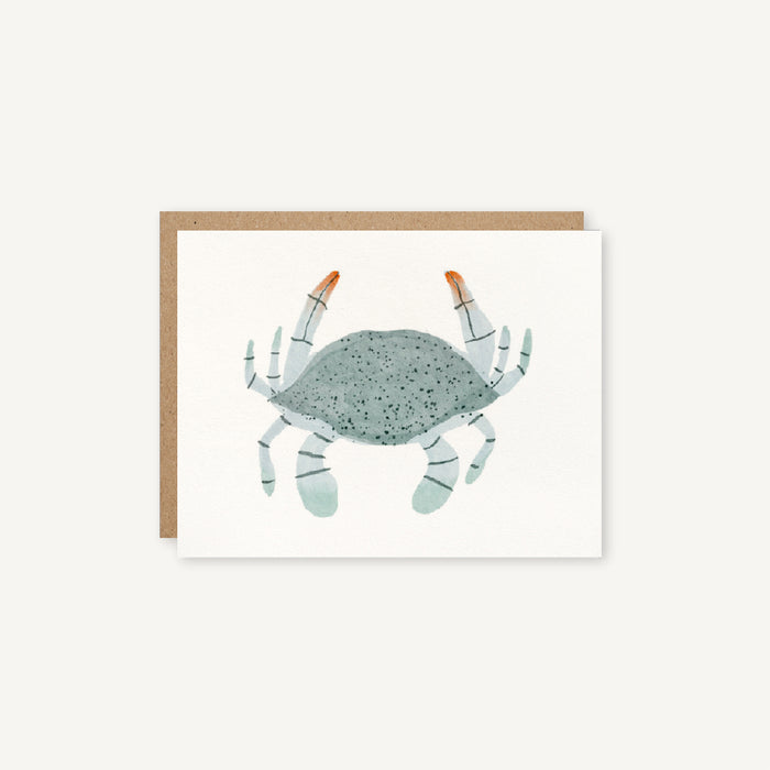 Blue Crab - Beach, Coastal, Seaside Everyday Card